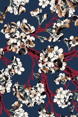 树枝印花华亿平台图片