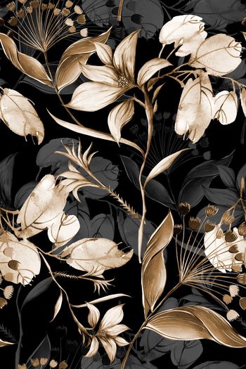 民族花卉印花华亿平台图片