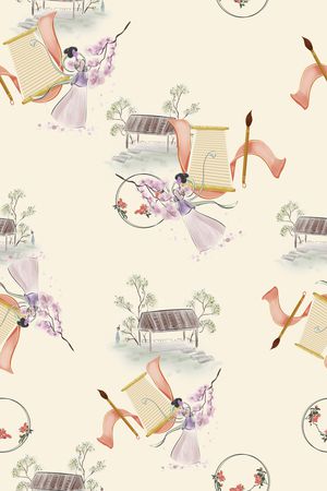 连衣裙印花华亿平台图片