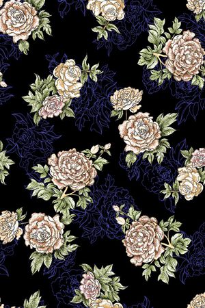 花卉印花华亿平台图片