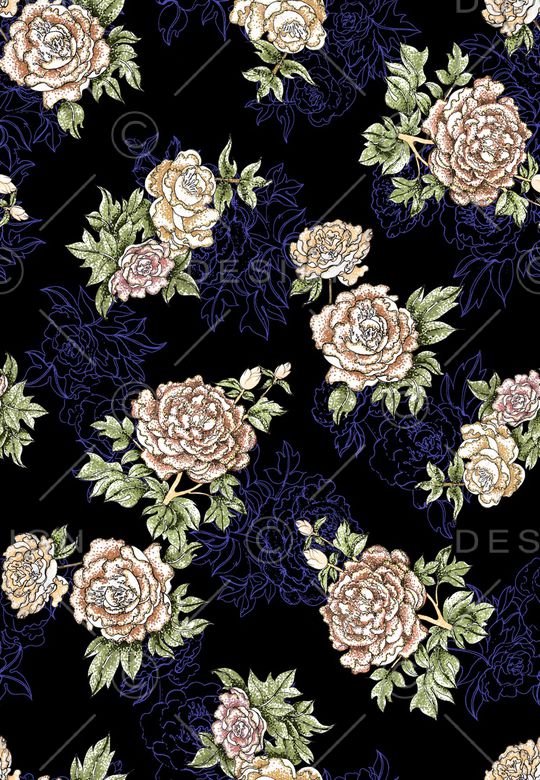 花卉印花华亿平台图片