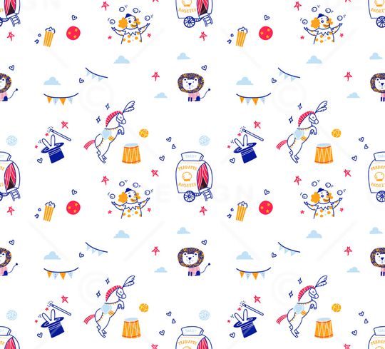 卡通动物印花华亿平台图片