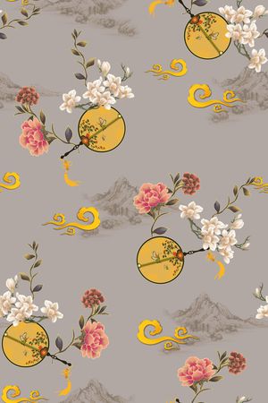 复古印花华亿平台图片