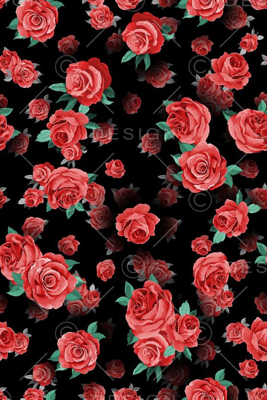 玫瑰花印花华亿平台图片