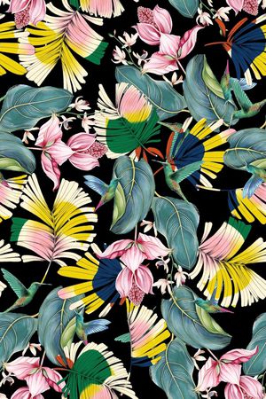 植物印花华亿平台图片