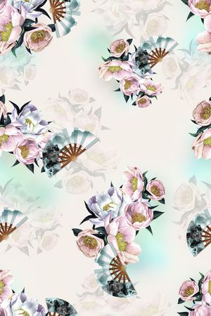 连衣裙印花华亿平台图片