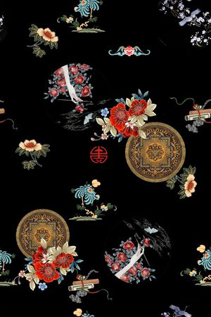 复古印花华亿平台图片