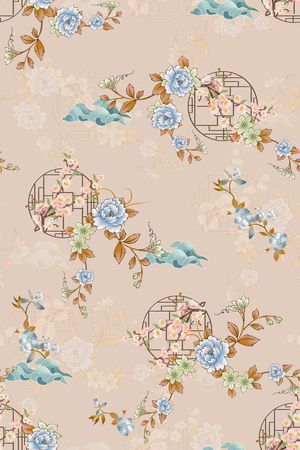 花卉印花华亿平台图片