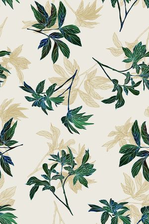 绿植树叶印花华亿平台图片