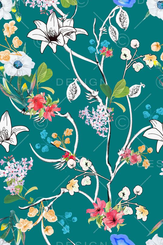 花卉印花华亿平台图片