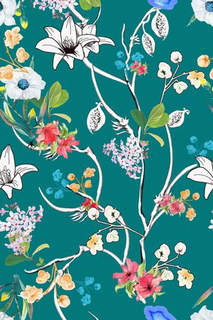 花卉印花华亿平台图片