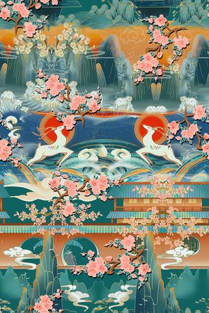 梅花印花华亿平台图片