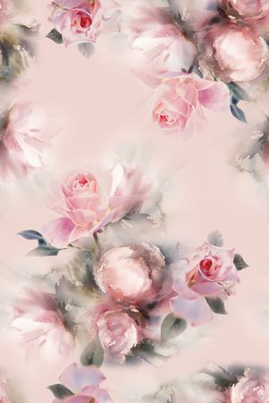 抽象花卉印花华亿平台图片