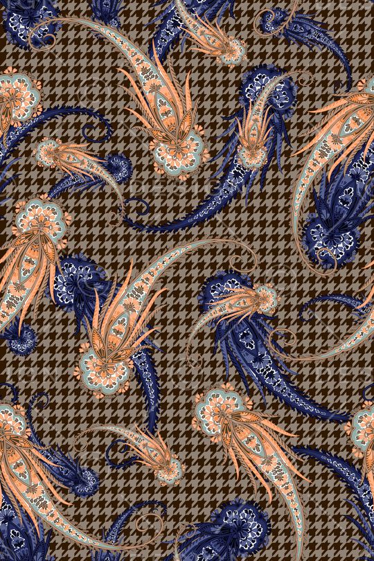 民族花卉印花华亿平台图片