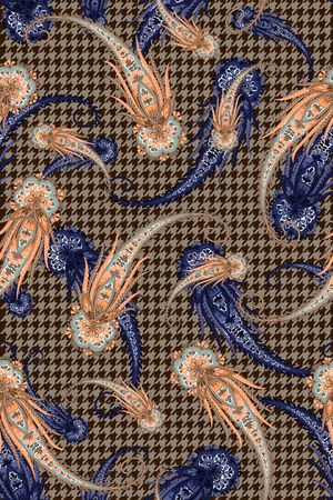 民族花卉印花华亿平台图片