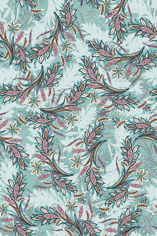 民族花卉印花华亿平台图片