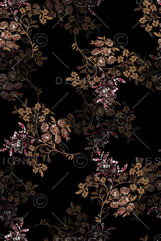 花卉印花华亿平台图片