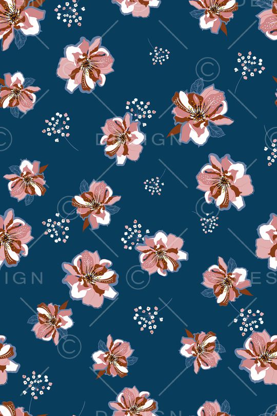 花卉印花华亿平台图片