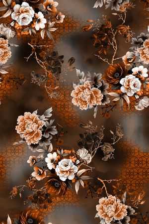 花卉印花华亿平台图片