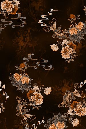 花卉印花华亿平台图片