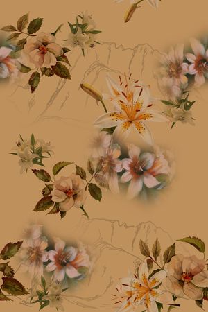 花卉印花华亿平台图片