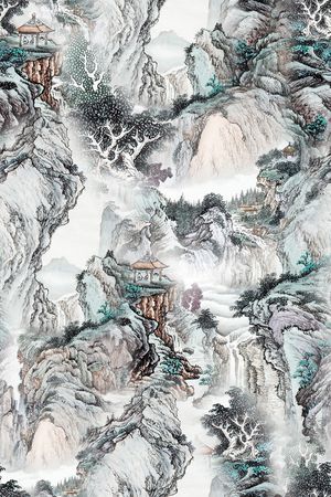 中国风印花华亿平台图片