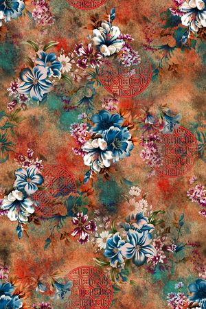 复古印花华亿平台图片