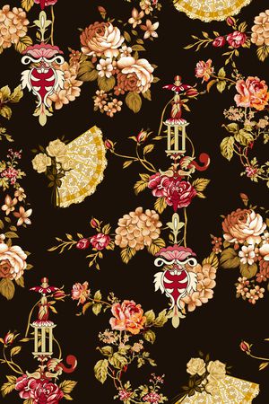 复古印花华亿平台图片