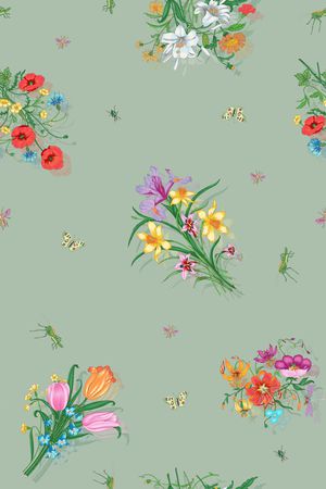 花卉印花华亿平台图片