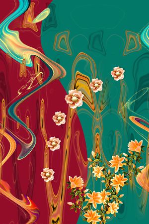 连衣裙印花华亿平台图片