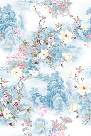 花卉印花华亿平台图片