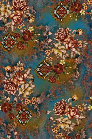 复古印花华亿平台图片