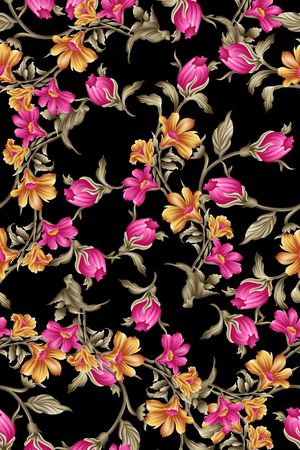 花卉印花华亿平台图片