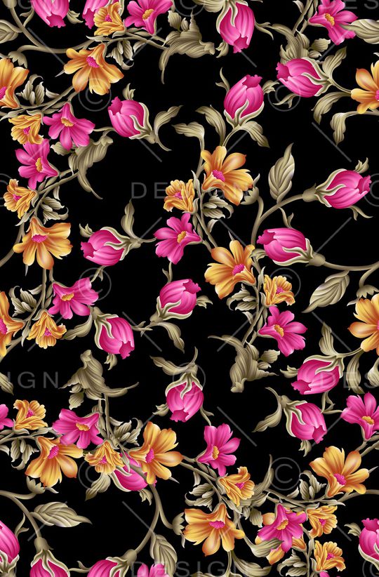 花卉印花华亿平台图片