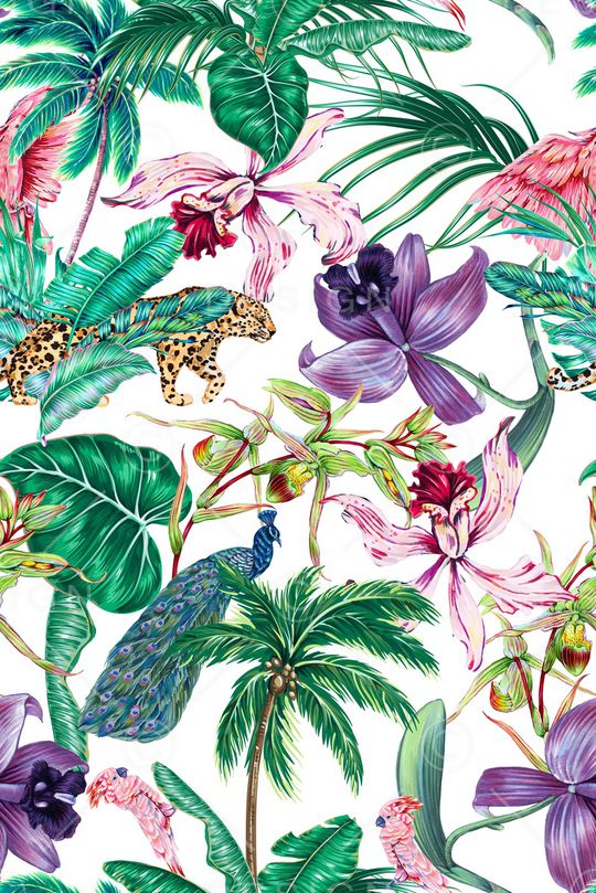 椰子树印花华亿平台图片