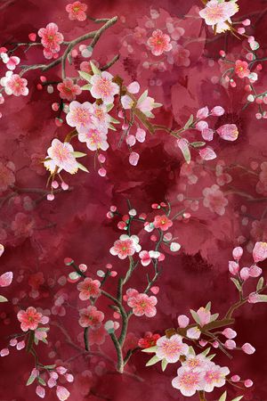 花卉印花华亿平台图片