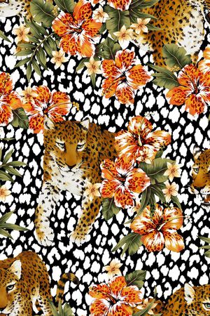 豹纹印花华亿平台图片