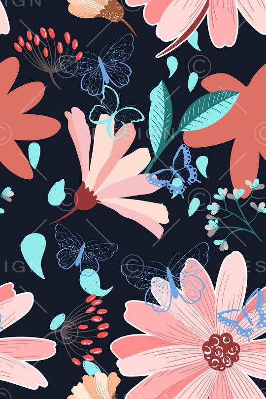 花卉印花华亿平台图片