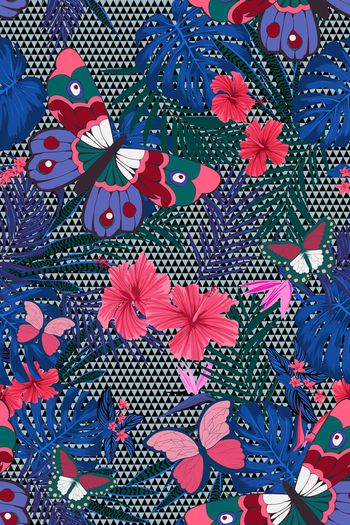 花卉印花华亿平台图片