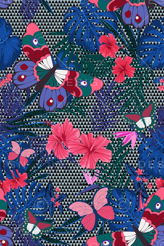 花卉印花华亿平台图片