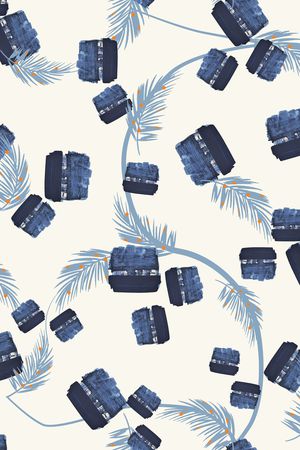 绿植树叶印花华亿平台图片