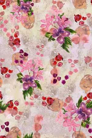 花卉印花华亿平台图片