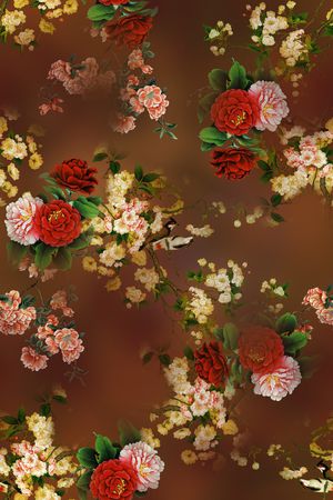 花卉印花华亿平台图片