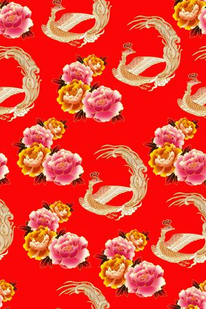 旗袍印花华亿平台图片