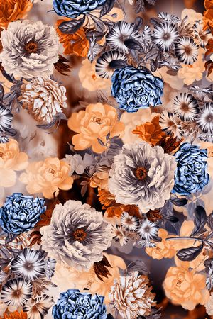 复古印花华亿平台图片