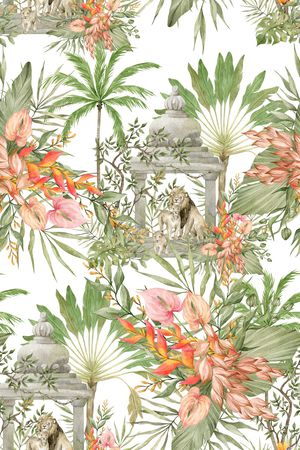 动物花卉印花华亿平台图片