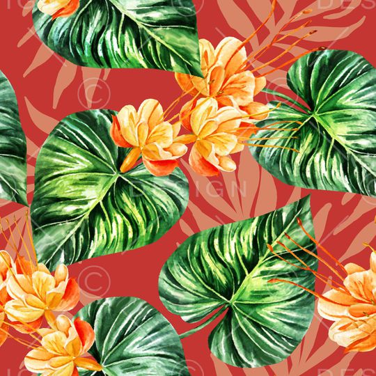 绿植树叶印花华亿平台图片