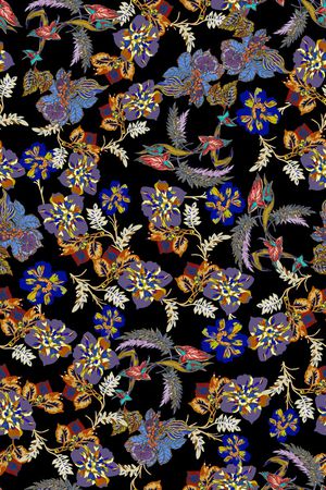 花卉印花华亿平台图片