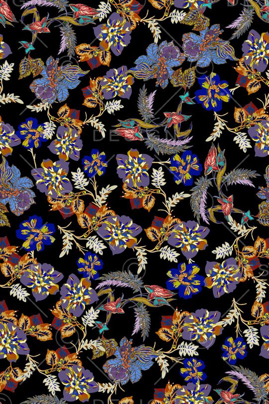 花卉印花华亿平台图片