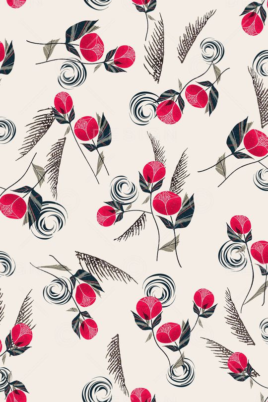 抽象花卉印花华亿平台图片